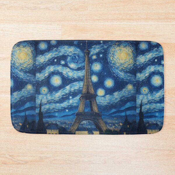 Item preview, Starry night in Paris Van Gogh Starry Night Eiffel Tower designed and sold by Vangoholic.