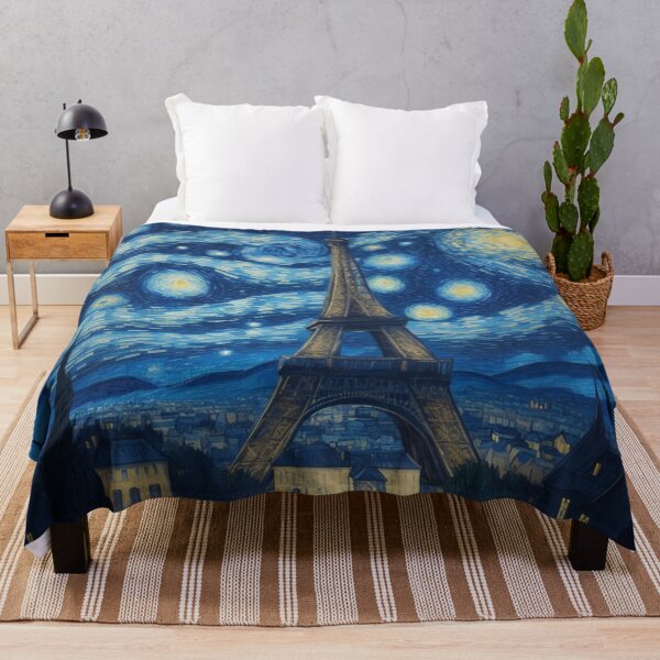 Item preview, Starry night in Paris Van Gogh Starry Night Eiffel Tower designed and sold by Vangoholic.
