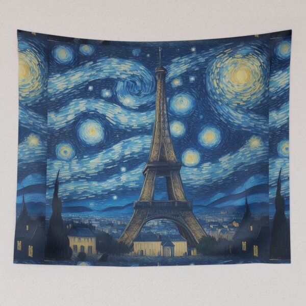 Item preview, Starry night in Paris Van Gogh Starry Night Eiffel Tower designed and sold by Vangoholic.