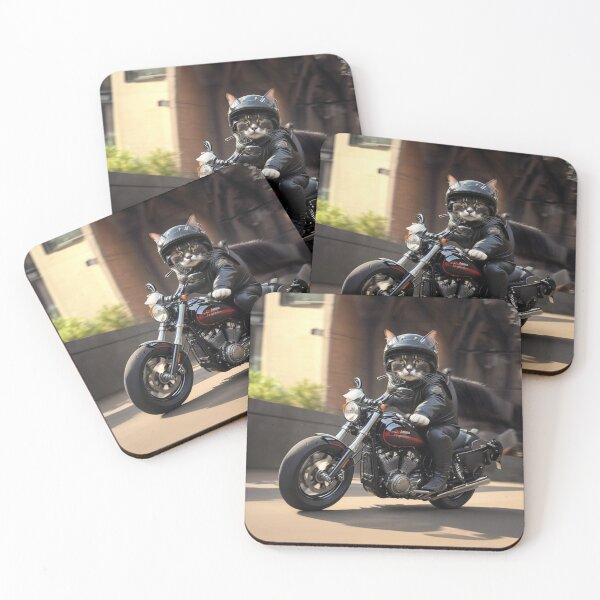 Item preview, Cat on a big motorbike designed and sold by Glamalt.