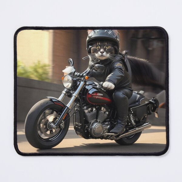 Item preview, Cat on a big motorbike designed and sold by Glamalt.