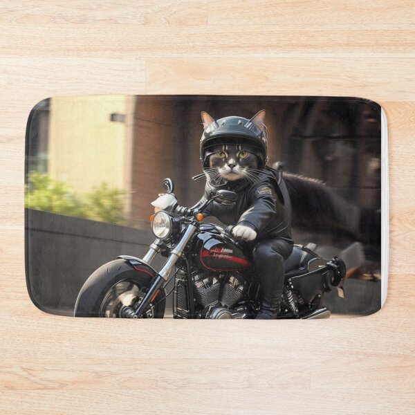 Item preview, Cat on a big motorbike designed and sold by Glamalt.