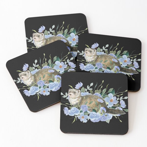 Item preview, Floral Ferret Art designed and sold by ArtofAddison.