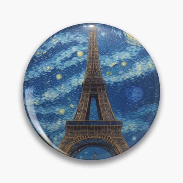 Item preview, Starry night in Paris Van Gogh Starry Night Eiffel Tower designed and sold by Vangoholic.