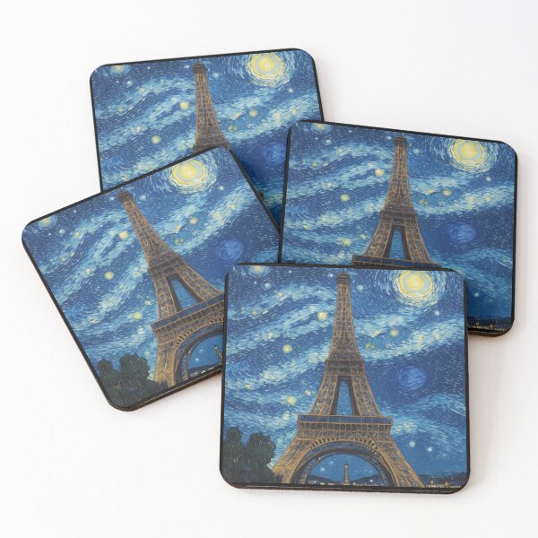 Item preview, Starry night in Paris Van Gogh Starry Night Eiffel Tower designed and sold by Vangoholic.