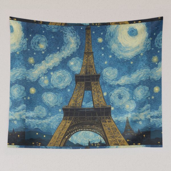 Item preview, Starry night in Paris Van Gogh Starry Night Eiffel Tower designed and sold by Vangoholic.