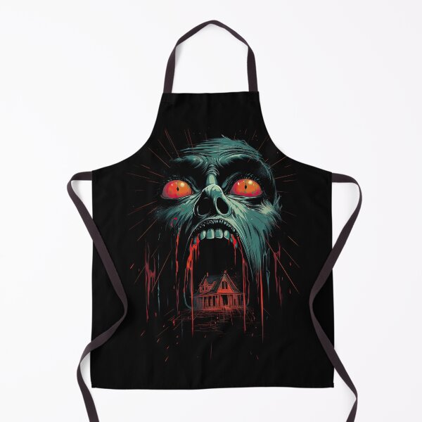 Item preview,  a screaming face with a haunted house designed and sold by eyestetix.
