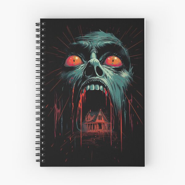 Item preview,  a screaming face with a haunted house designed and sold by eyestetix.