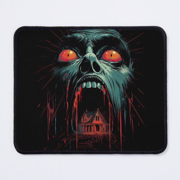 Item preview,  a screaming face with a haunted house designed and sold by eyestetix.