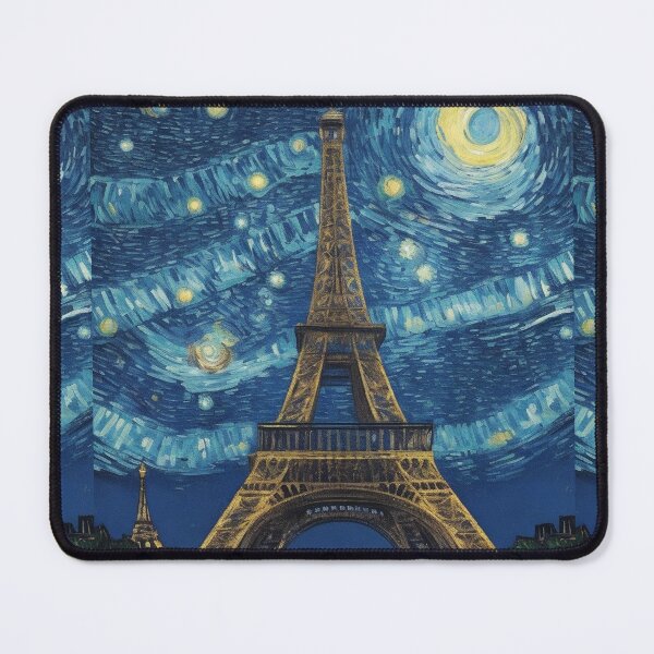 Item preview, Starry night in Paris Van Gogh Starry Night Eiffel Tower designed and sold by Vangoholic.