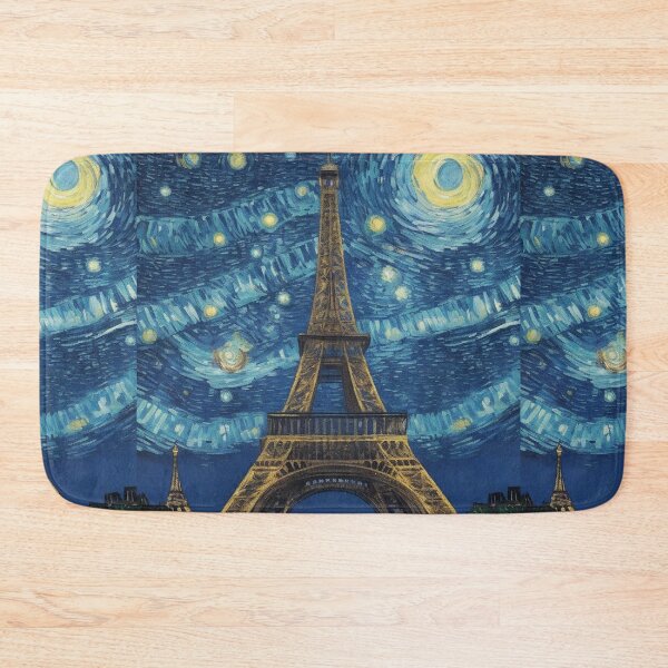 Item preview, Starry night in Paris Van Gogh Starry Night Eiffel Tower designed and sold by Vangoholic.