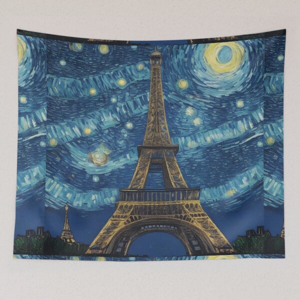 Item preview, Starry night in Paris Van Gogh Starry Night Eiffel Tower designed and sold by Vangoholic.