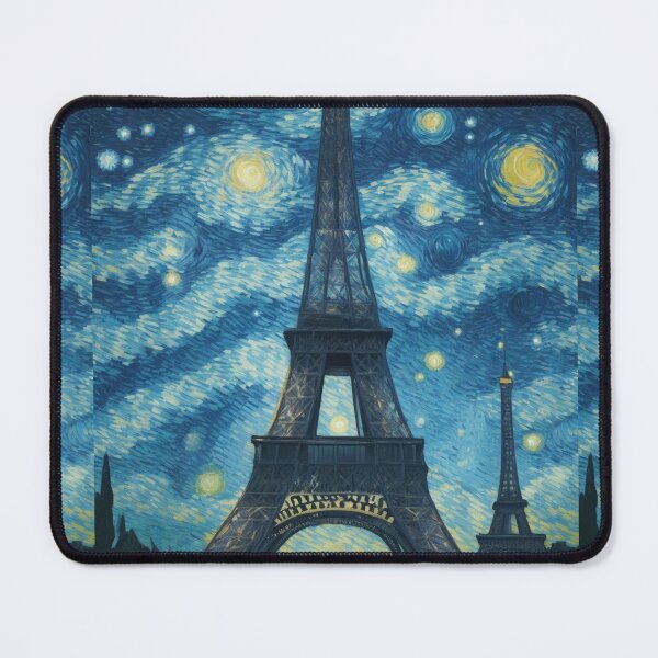 Item preview, Starry night in Paris Van Gogh Starry Night Eiffel Tower designed and sold by Vangoholic.