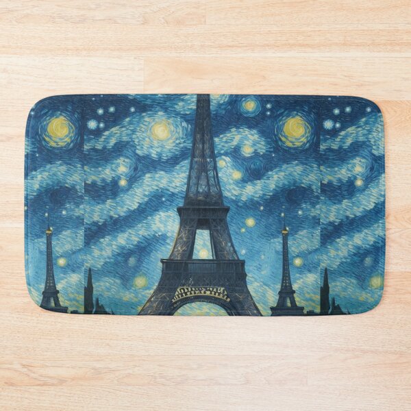 Item preview, Starry night in Paris Van Gogh Starry Night Eiffel Tower designed and sold by Vangoholic.