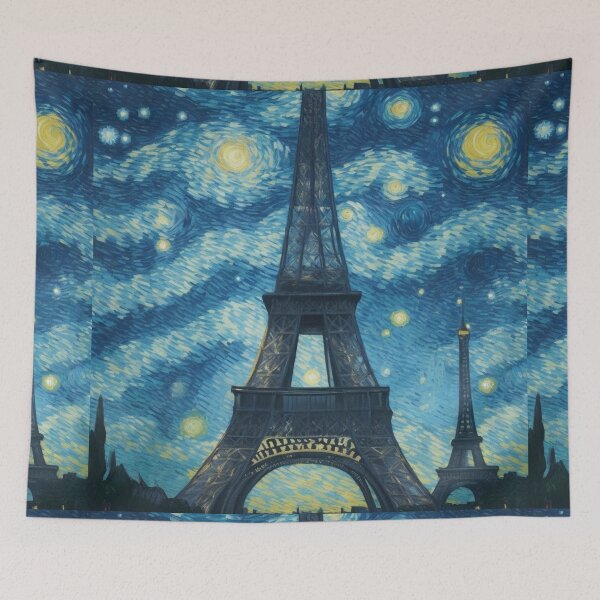 Item preview, Starry night in Paris Van Gogh Starry Night Eiffel Tower designed and sold by Vangoholic.