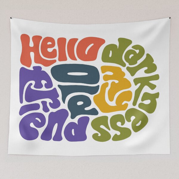 Item preview, Hello Darkness Word Art designed and sold by Unhinged Heather.