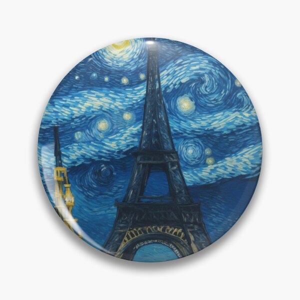 Item preview, Starry night in Paris Van Gogh Starry Night Eiffel Tower designed and sold by Vangoholic.