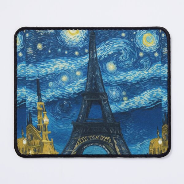 Item preview, Starry night in Paris Van Gogh Starry Night Eiffel Tower designed and sold by Vangoholic.