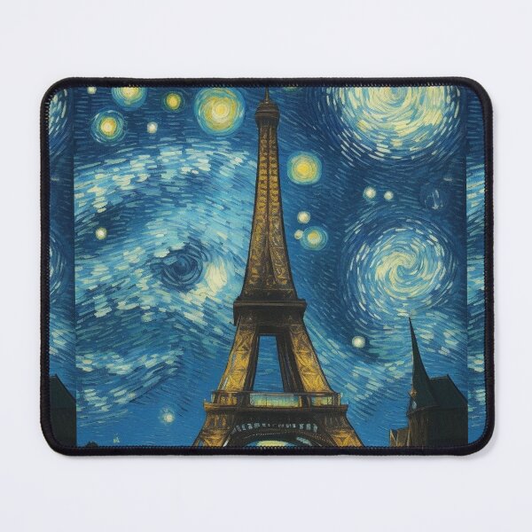 Item preview, Starry night in Paris Van Gogh Starry Night Eiffel Tower designed and sold by Vangoholic.