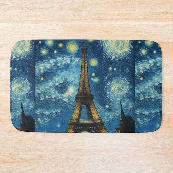 Item preview, Starry night in Paris Van Gogh Starry Night Eiffel Tower designed and sold by Vangoholic.