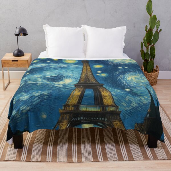 Item preview, Starry night in Paris Van Gogh Starry Night Eiffel Tower designed and sold by Vangoholic.