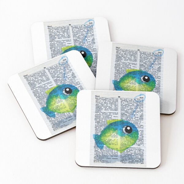 Item preview, Cute fish watercolour painting designed and sold by Funsize-Art.