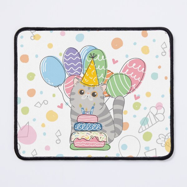 Item preview, Gray Tabby Exotic Shorthair Persian Cat Birthday Party designed and sold by lulululupaint.