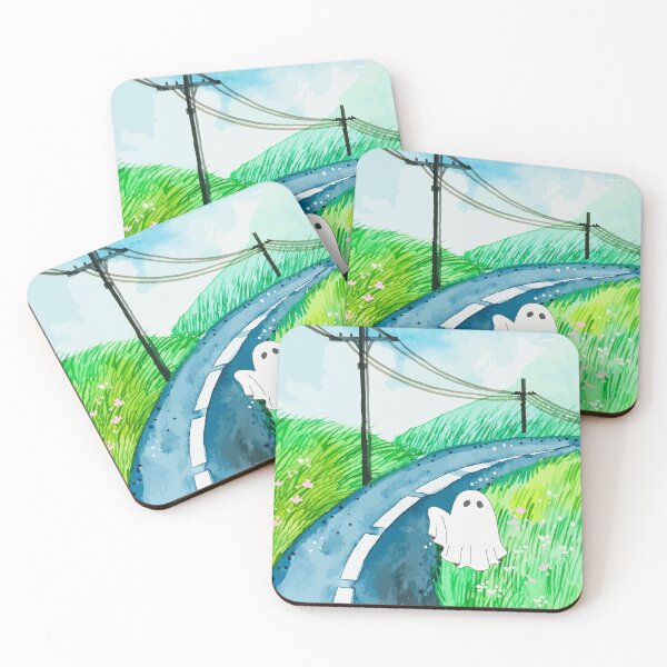 Item preview, Watercolor Landscape Hitchhiking Ghost  designed and sold by OscarAndOphelia.