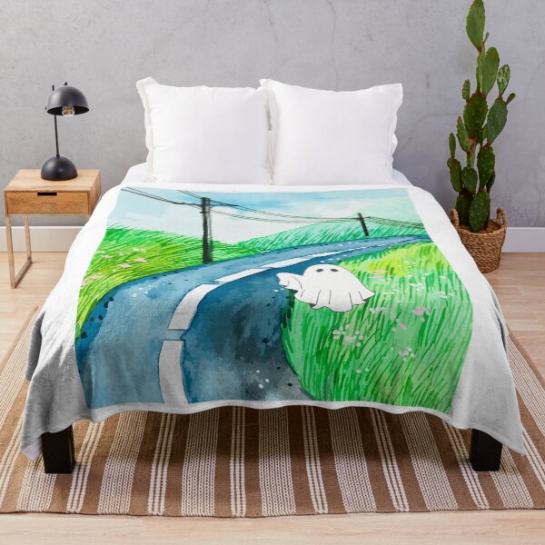 Item preview, Watercolor Landscape Hitchhiking Ghost designed and sold by OscarAndOphelia.