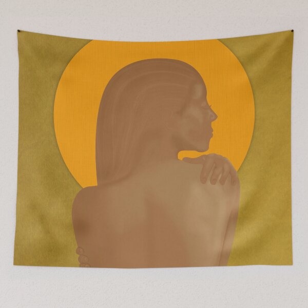 Item preview, Brown And Proud Empowered Woman Golden Sun Portrait designed and sold by art-by-el-sid.