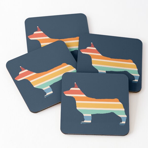 Item preview, Swedish Vallhund Bobtail in Retro pattern designed and sold by ODINDISA.