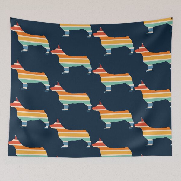 Item preview, Swedish Vallhund Bobtail in Retro pattern designed and sold by ODINDISA.