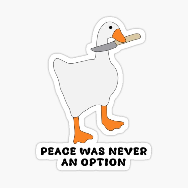 Untitled Goose Game Cross Stitch Peace Was Never an Option 