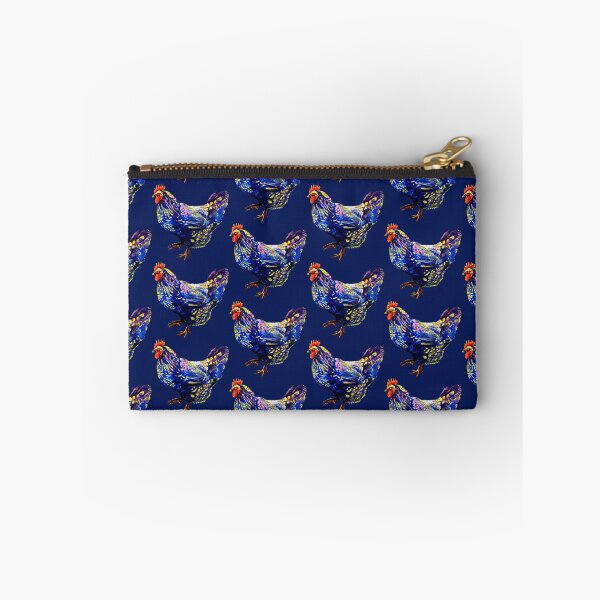 Item preview, Funky Painted Chicken Blue and Yellow designed and sold by ToadsWorkshop.