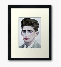 FRANZ KAFKA - watercolor portrait Framed Print