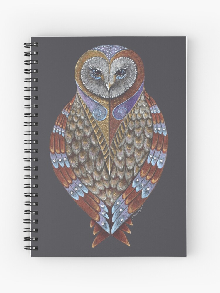 Owl Totem Spiral Notebook By Jezhawk Redbubble