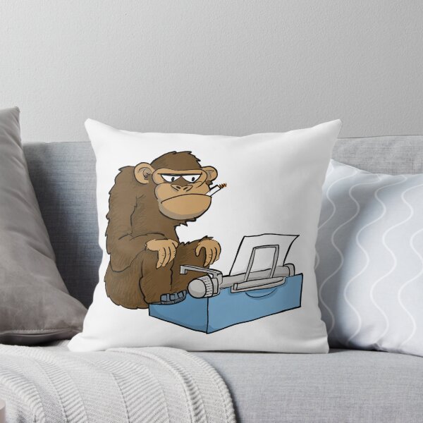 Item preview, Monkey at a typewriter designed and sold by johnnybuzt.