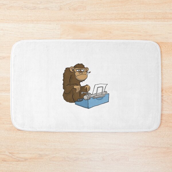 Item preview, Monkey at a typewriter designed and sold by johnnybuzt.