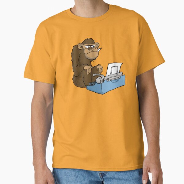Monkey at a typewriter Classic T-Shirt