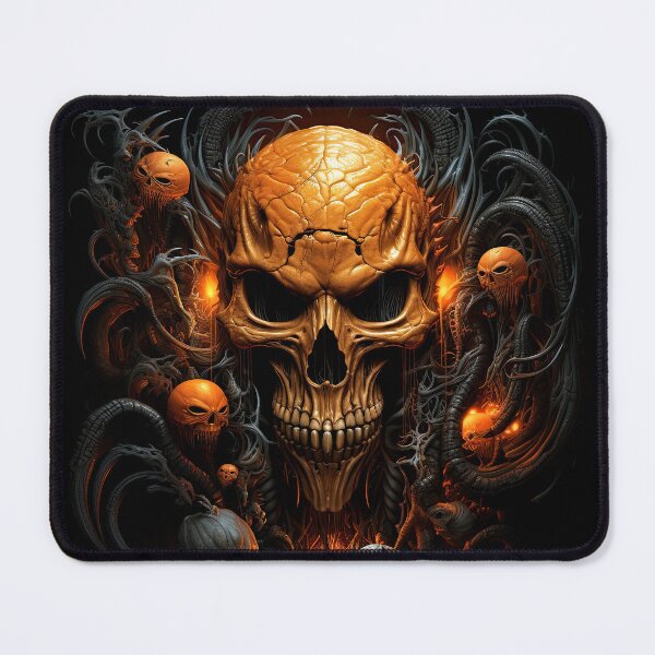 Item preview, Alien Skull Surrounded by Biomechanical Pumpkins designed and sold by eyestetix.