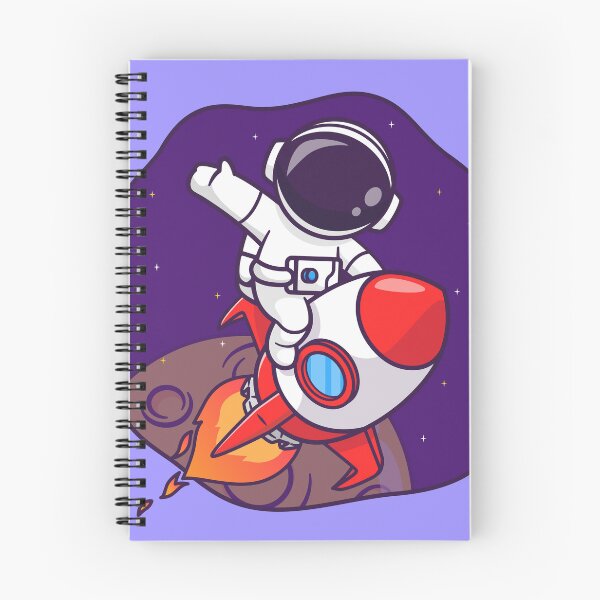 Item preview, Cosmic Salute: Cute Astronaut Riding Rocket, Waving Hand in Space Cartoon Vector Icon Illustration designed and sold by hjian8219.