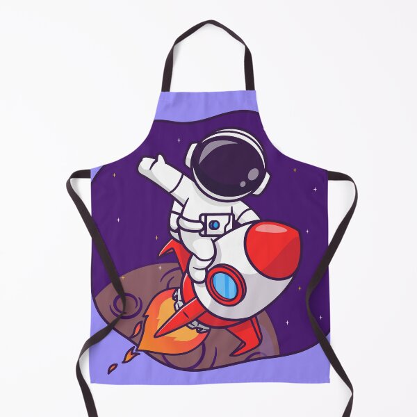Item preview, Cosmic Salute: Cute Astronaut Riding Rocket, Waving Hand in Space Cartoon Vector Icon Illustration designed and sold by hjian8219.