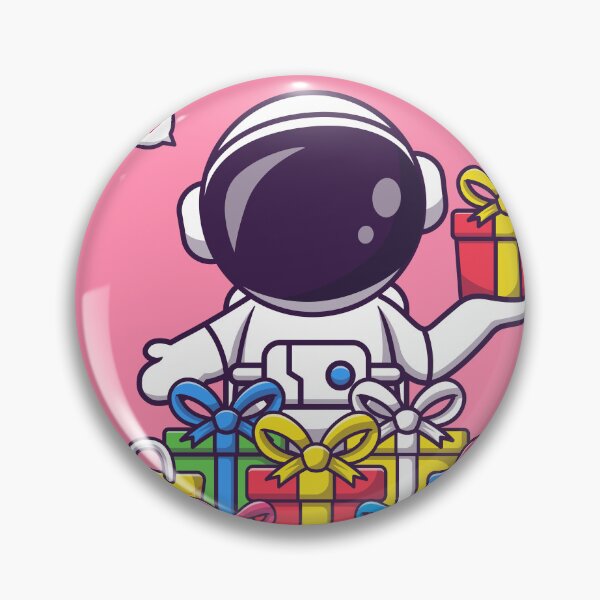 Item preview, Cosmic Surprise: Cute Astronaut Holding Gift Box Cartoon Vector Icon Illustration designed and sold by hjian8219.