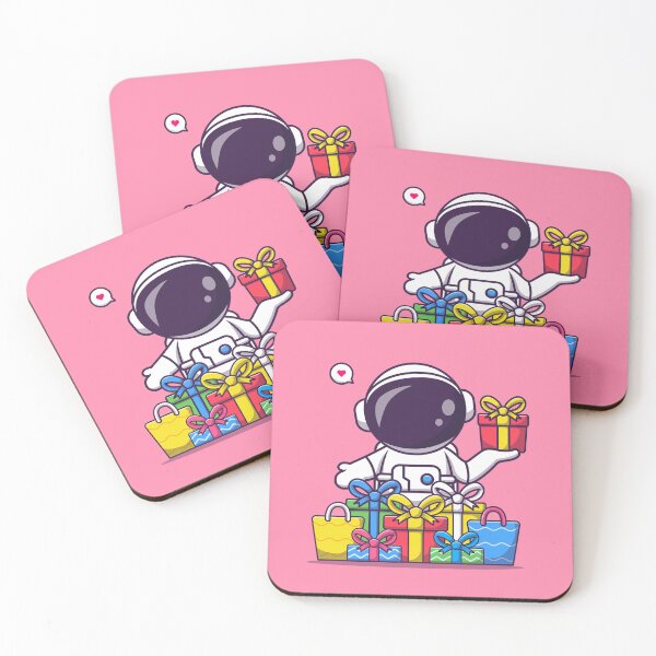 Item preview, Cosmic Surprise: Cute Astronaut Holding Gift Box Cartoon Vector Icon Illustration designed and sold by hjian8219.