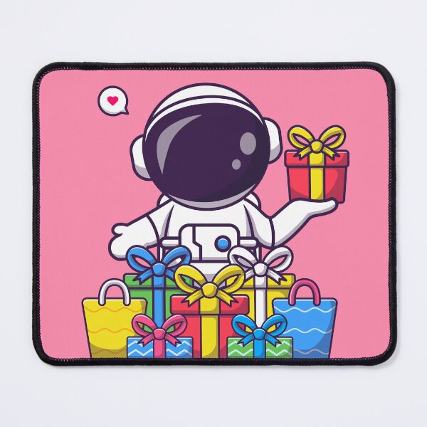 Item preview, Cosmic Surprise: Cute Astronaut Holding Gift Box Cartoon Vector Icon Illustration designed and sold by hjian8219.