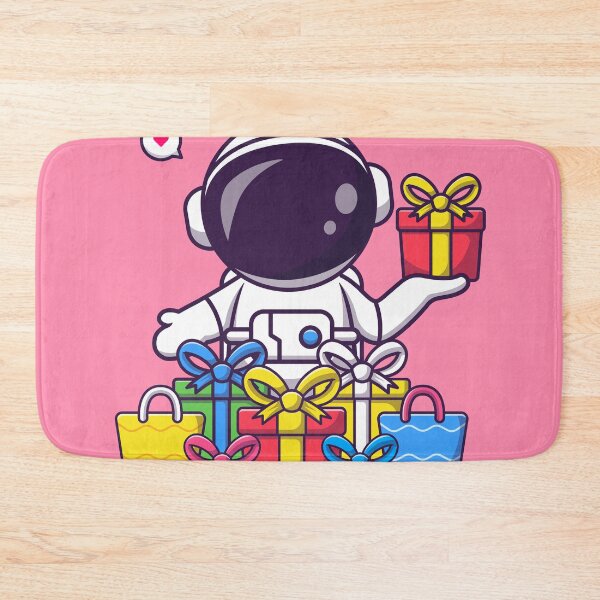 Item preview, Cosmic Surprise: Cute Astronaut Holding Gift Box Cartoon Vector Icon Illustration designed and sold by hjian8219.