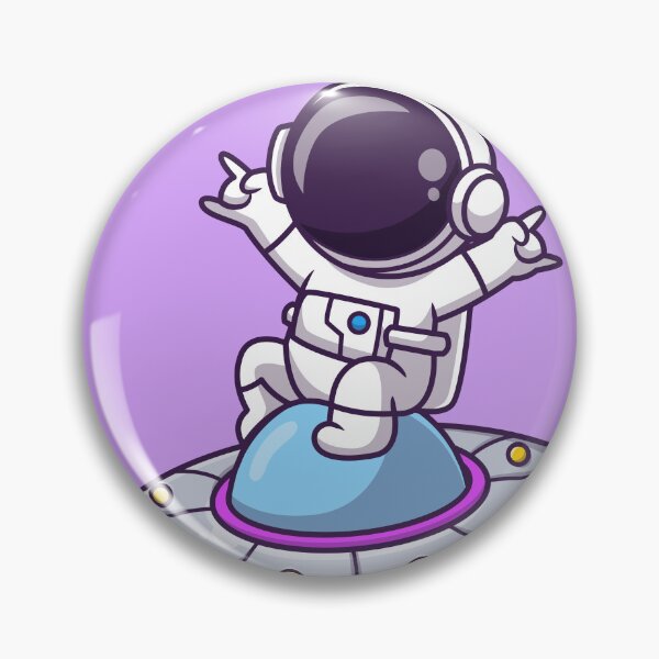 Item preview, UFO Co-Pilot: Cute Astronaut Sitting on UFO Cartoon Vector Icon Illustration designed and sold by hjian8219.