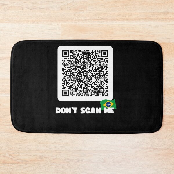 Item preview, Funny QR Code linking to Brazilian Song Don't Scan Me designed and sold by RiptideShirt.