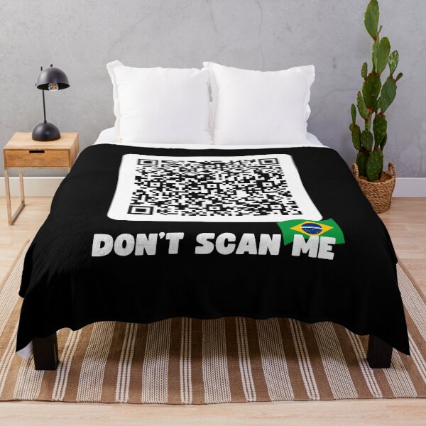 Item preview, Funny QR Code linking to Brazilian Song Don't Scan Me designed and sold by RiptideShirt.