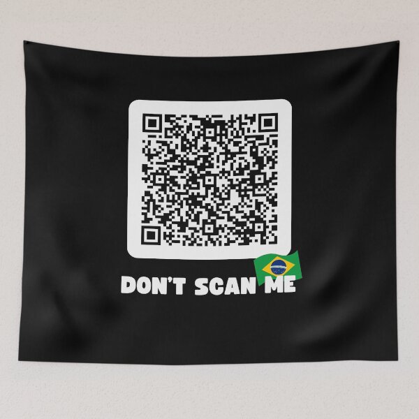 Item preview, Funny QR Code linking to Brazilian Song Don't Scan Me designed and sold by RiptideShirt.